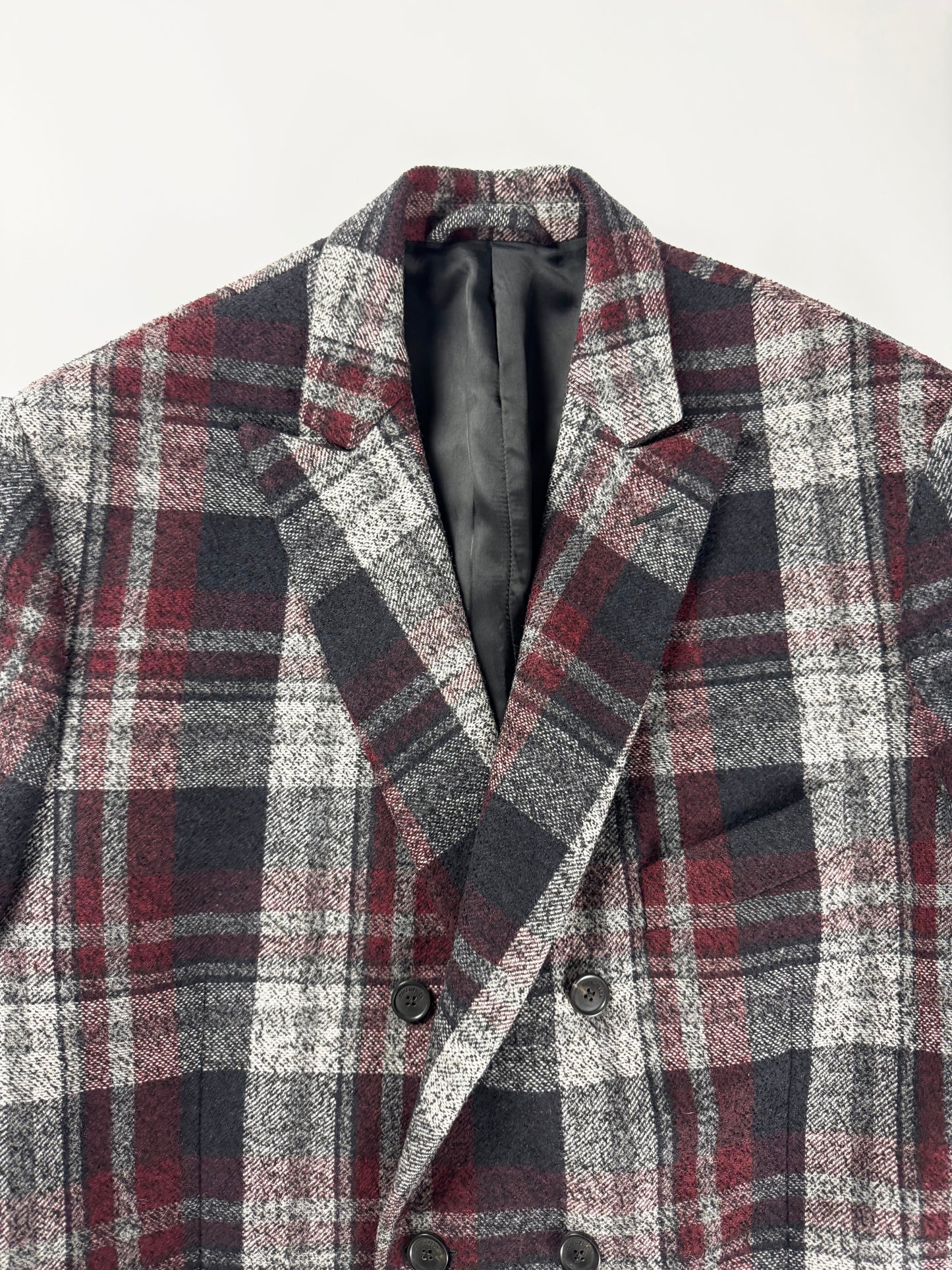 Balenciaga Sample Destroy Lana Plaid Coat SS 2019 - M