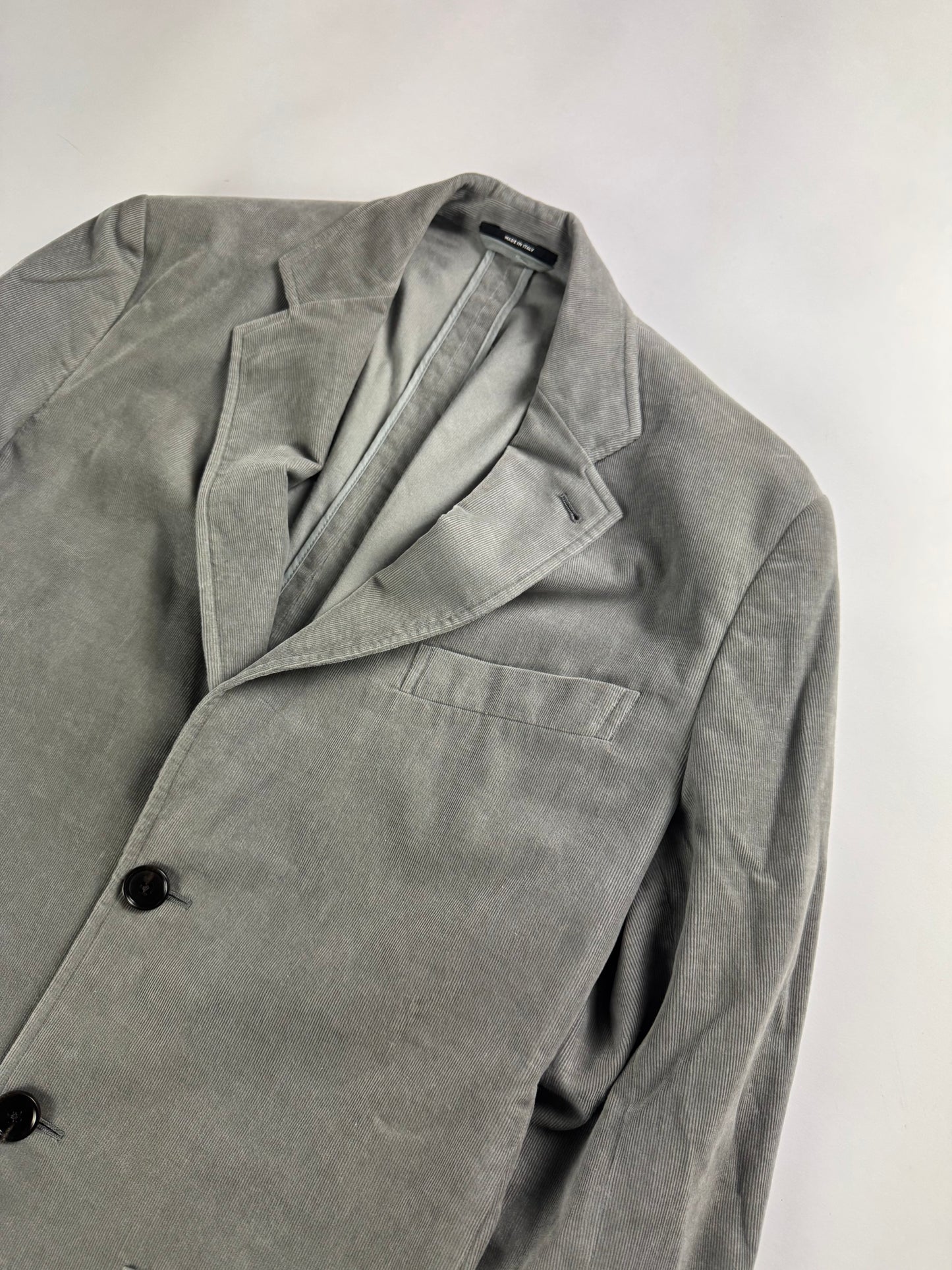 Hermès Sample Grey Tailored Cotton Minimalist Blazer SS 2022 - M