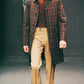 Prada Wine Striped Minimalist Coat FW 2000 - L