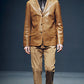 Prada Camel Leather Double Strapped Square High Boots FW 1999 - 43 EU/44 EU