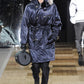 Louis Vuitton Dark Blue Goose Down Belted Parka Fur Hood Coat FW 2012 - XL