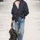 Y/Project Evergreen Cut Out Detail Blue Denim Jeans FW 2023 - 34 US
