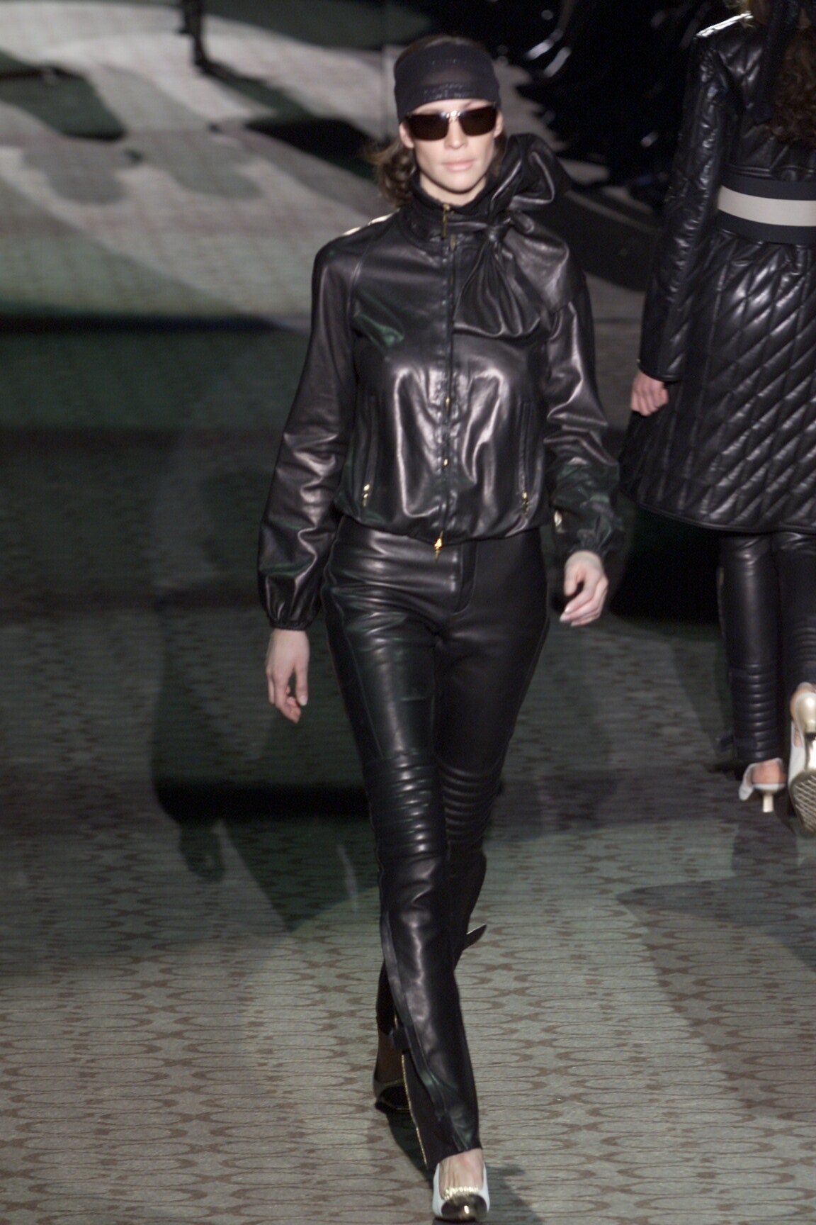 Gucci Tom Ford Leather Zip Flare Moto Pants FW 2000 - M